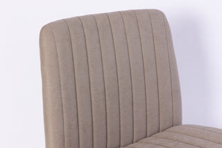 Sunvega Adjustable Ergonomic Armless Office Chair with Plush Linen Upholstery