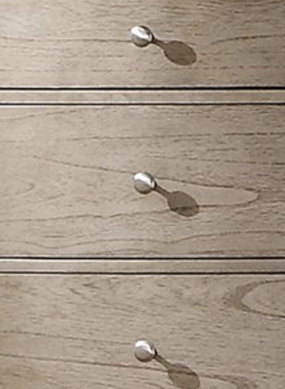 Sunvega Antique Taupe Finish 5-Drawer Chest with Felt-Lined Top and Cabriole Legs
