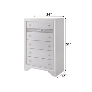 Sunvega Chic Nightstand with Textured Surface and Jewelry Drawer for Bedroom