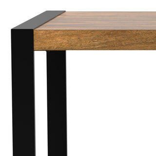 Sunvega Light Tobacco Mango Wood Dining Table with Iron Legs for 4