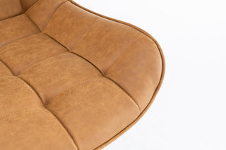 Sunvega Mid-Century Modern Tufted Diamond Pattern Upholstered Swivel Dining Chair