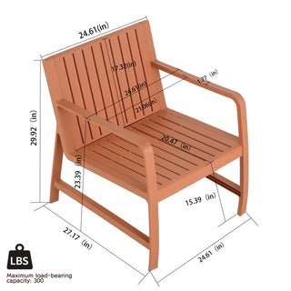 Sunvega 2-Piece Patio Conversation Set with Waterproof PP Material & Easy Assembly