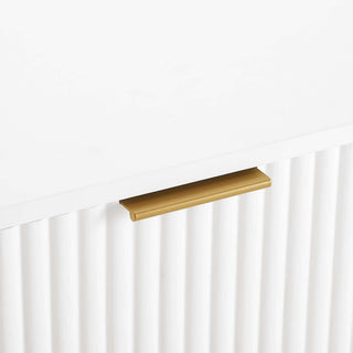 Sunvega Modern Glam Dresser with Gold Metal Handles and Splayed Legs for Bedroom