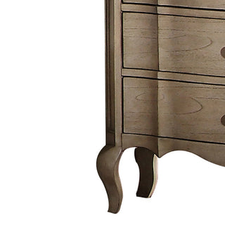 Sunvega Antique Taupe Nightstand with Three Spacious Felt-Lined Drawers