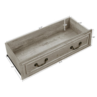 Sunvega Vintage Farmhouse Dresser with 5 Drawers and Antique White Finish