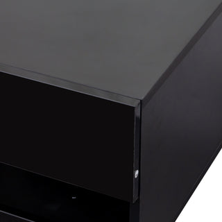 Sunvega Wall Mounted Floating 80 Inch TV Stand with LED Lights and Charging Station