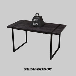 Sunvega Modern Industrial Rectangular MDF Dining Table for 4-6 People