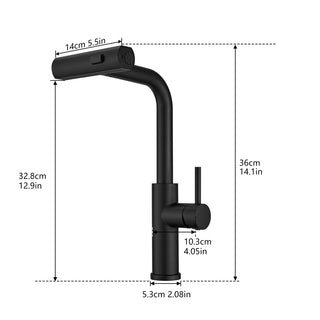 Sunvega Single Handle Kitchen Sink Faucet with Pull Out Sprayer and Deck Plate