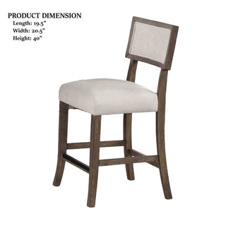 Sunvega Contemporary 2pc Counter Height Stool with Upholstered Seat and Back Rest
