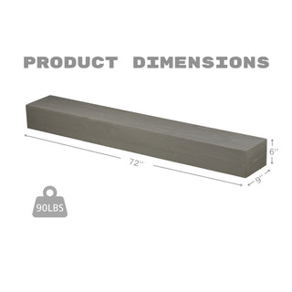 Sunvega Fir Wood Wall Mounted Fireplace Mantel Shelf with Flat Surface for Home Decor