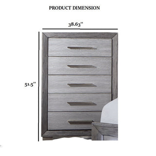 Sunvega Transitional Gray Chest with Metal Bracket Legs and Ball Bearing Glides