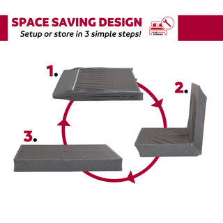 Sunvega Foldable Metal Bed Base with Removable Linen Cover for Cal King Mattress
