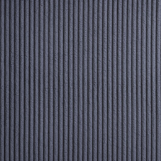 Sunvega Queen Size Upholstered Wingback Panel Bed with Black Corduroy and Flame Box