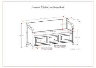 Sunvega Handcrafted Solid Wood Storage Bench with Lift Top and Dark Chestnut Finish