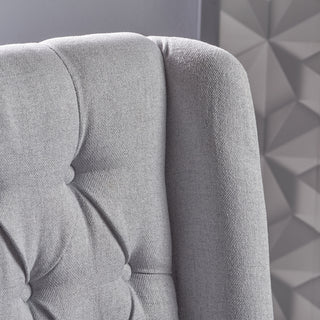 Sunvega Modern Wingback Dining Chairs with Button Tufted Stitching and Birch Wood Legs