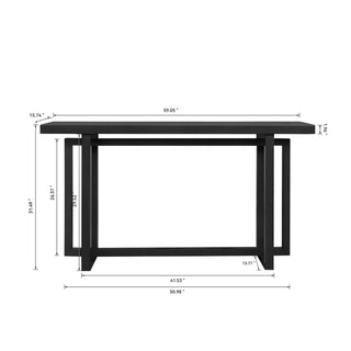 Sunvega Space-Saving Narrow 59-Inch Console Table with Durable MDF Construction for Entryway