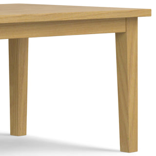 Sunvega Handcrafted Solid Wood Oak Veneer Dining Table for 6 People
