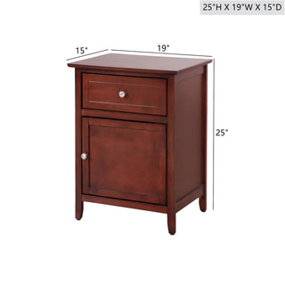 Sunvega Bright Yellow Fully Assembled Nightstand with Drawer for Small Spaces