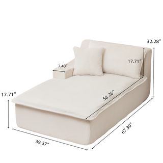 Sunvega Oversized Sleeper Chair with Reversible Armrests in Box for Living Room