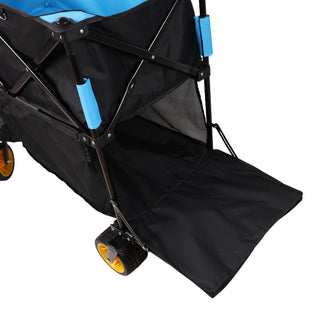Sunvega Extra Long Folding Wagon Cart with Large Capacity and All-Terrain Wheels