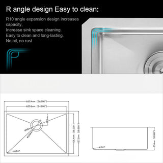 Sunvega 32x19 Inch Undermount Kitchen Sink with Superior Drainage and Soundproofing