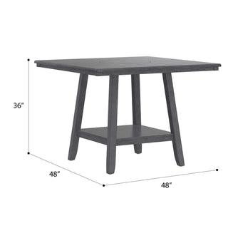 Sunvega Counter Height Dining Table with Tapered Base and Storage Shelf