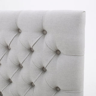 Sunvega Modern Button Tufted Upholstered Queen Size Bed Headboard with Adjustable Legs