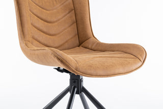 Sunvega Mid-Century Modern Tufted Diamond Pattern Upholstered Swivel Dining Chair