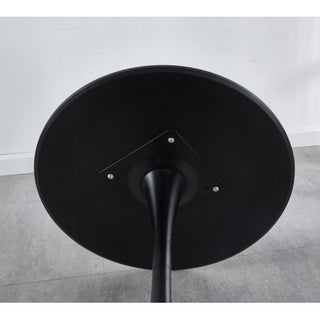 Sunvega 24 Inch Black Square Tulip Dining Table with Sturdy Metal Base for 2-4 Person