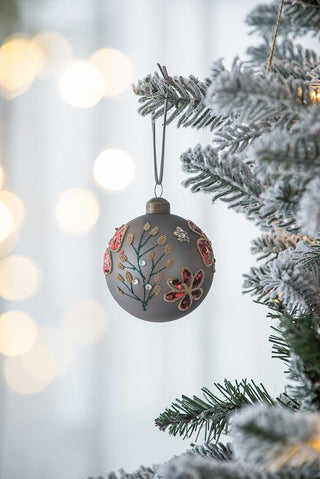 Sunvega Glass Glitter Painted Christmas Ball Ornaments Set of 12 for Holiday Decor