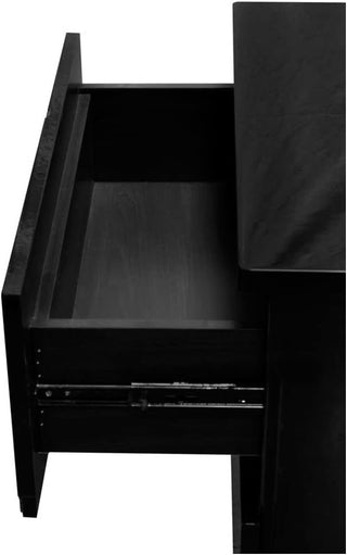 Sunvega Modern Lacquer Wood Nightstand with Rhinestones and Gloss Finish