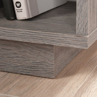 Sunvega Contemporary Night Stand with Adjustable Shelf and Faux Marble Accents