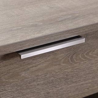 Sunvega White Wooden End Table with Charging Station and 2 Drawers for Bedroom