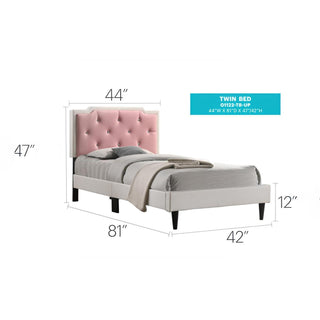 Sunvega Twin Bed Frame in Crisp White for Compact Living Areas