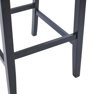 Sunvega Upholstered PU Leather Barstools Set of 2 with Rubberwood Legs 300LBS Capacity
