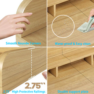 Sunvega Waterproof MDF Washer Dryer Countertop with Non-slip Pads and High Edge