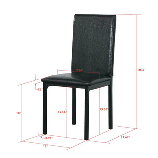 Sunvega Faux Marble Top Metal Frame Dinette Table with Exceptional Durability