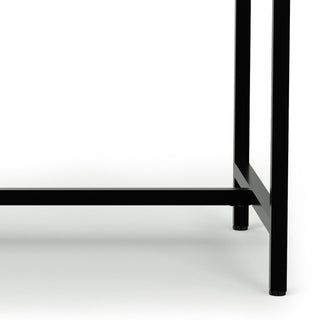 Sunvega Handcrafted Modern Industrial Dining Table in Burnt Wax Finish