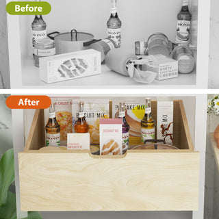Sunvega Pull Out Cabinet Organizer with Full Extension Rail Slides for Kitchen Pantry