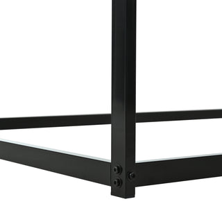 Sunvega Twin Over Twin House Bunk Bed with Slider and Ladder for Kids Room