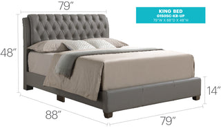 Sunvega Modern Light Grey King Bed for Your Stylish Bedroom Retreat