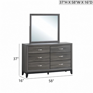 Sunvega White Laminate Nightstand with Wood Grain Detailing and Two Spacious Drawers