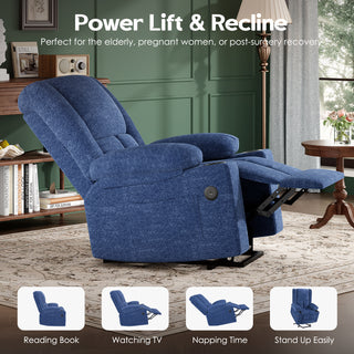 Sunvega Power Lift Recliner Chair with Massage Heat USB Ports and Cup Holders