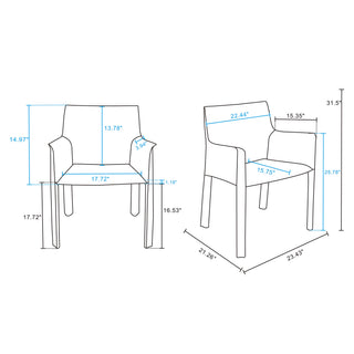 Sunvega Modern Faux Leather Upholstered Dining Chair with Metal Frame
