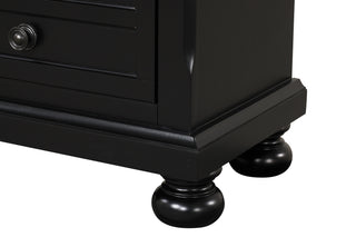 Sunvega Gray Modern Nightstand with Full Extension Drawers and Felt-Lined Top