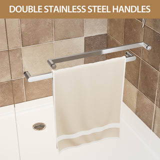 Sunvega 56-60" W x 72" H Matte Black Aluminum Frame Double Sliding Shower Door