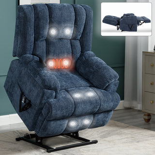 Sunvega Dual Motor Lift Recliner Chair with Massage Lumbar Heat and Power Remote