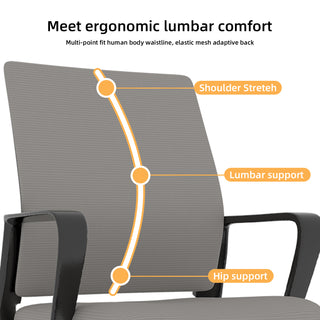 Sunvega Modern Mesh Office Chair with Ergonomic Backrest and Stable Metal Frame