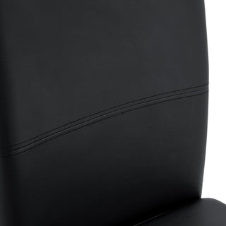 Sunvega Set of 4 White Thickened PU Dining Chairs with Ergonomic Design and Non-Slip Feet