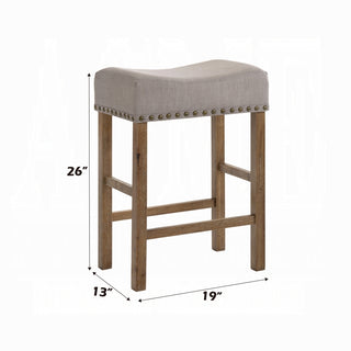 Sunvega Counter Height Dining Table with Storage Shelf in Weathered Gray Finish